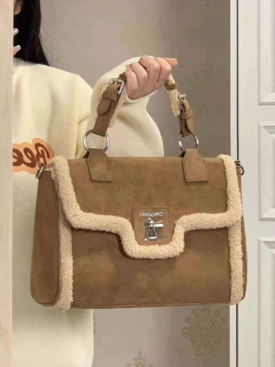 

JIAERDI Vintage Brown Tote Bag Women Autumn Winter New Handle Large Capacity Shoulder Bag Female Casual Crossbody Bags Briefcase коричневый
