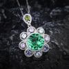 BELLA BOX Luxurious And Dynamic Mint Green Sunflower Jewelry Set Suitable For Women's Banquet And Party Fashion Jewelry