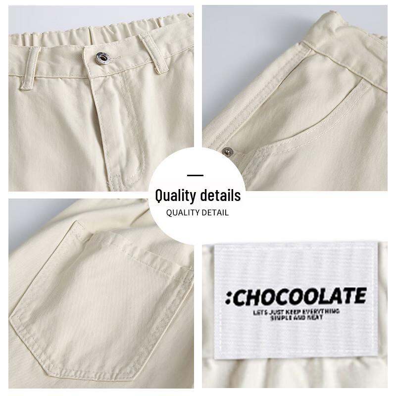 CHOCOOLATE Men's High Street Loose Fit Wide-Leg Jeans