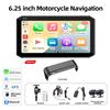 Přenosný 6,25palcový IP67 voděodolný motocykl GPS navigace Bezdrátová Carplay Android Auto DVR Drive Recorder Moto Monitor WIFI