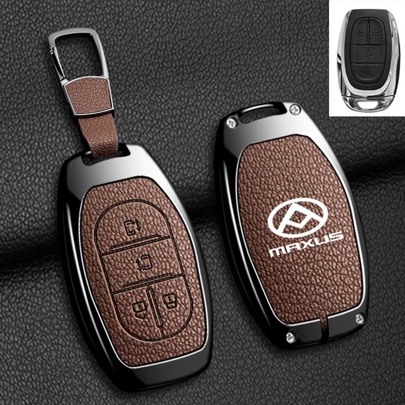 Zinc Alloy Leather Car Key Case Cover For Maxus G50 Plus D60 G10 G20 RV V90 T60 T70 EUNIQ5 Auto Key Shell Keychain Accessories