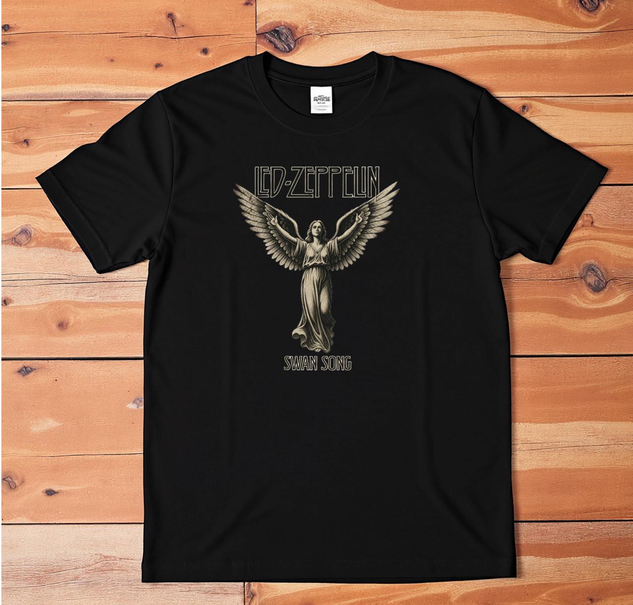 Led Zeppelin Swan Song T-Shirt | Vintage Rock Band Tee | Angel Graphic Music Shi L
