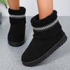 Fashion Women's Snow Boots 2024 Winter Women's Comfortable Thick Sole Shoes Suede Warm Casual Fashion Snow Boots Zapatos Mujer