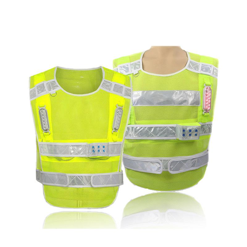 Rechargeable LED Reflective Safety Vest with Lights PRO-033