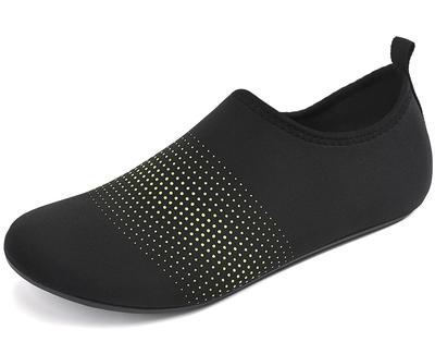 Kepglow Women's Lightweight Aqua Shoes, Amphibious Water Shoes, Sand-Resistant, Barefoot, Foldable, Breathable, Black, Size 28.5cm