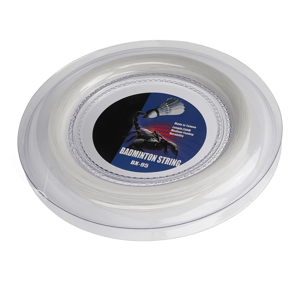 Zerodis Badmintonschläger Saite, Hohe Elastizität, 200m (Weiß)