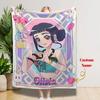 Huntrix Blanket Personalized Kpop Demon Hunter Plush Blanket Custom Design with Huntrix Rumi Mira Zoey Gift for Huntrix Fans