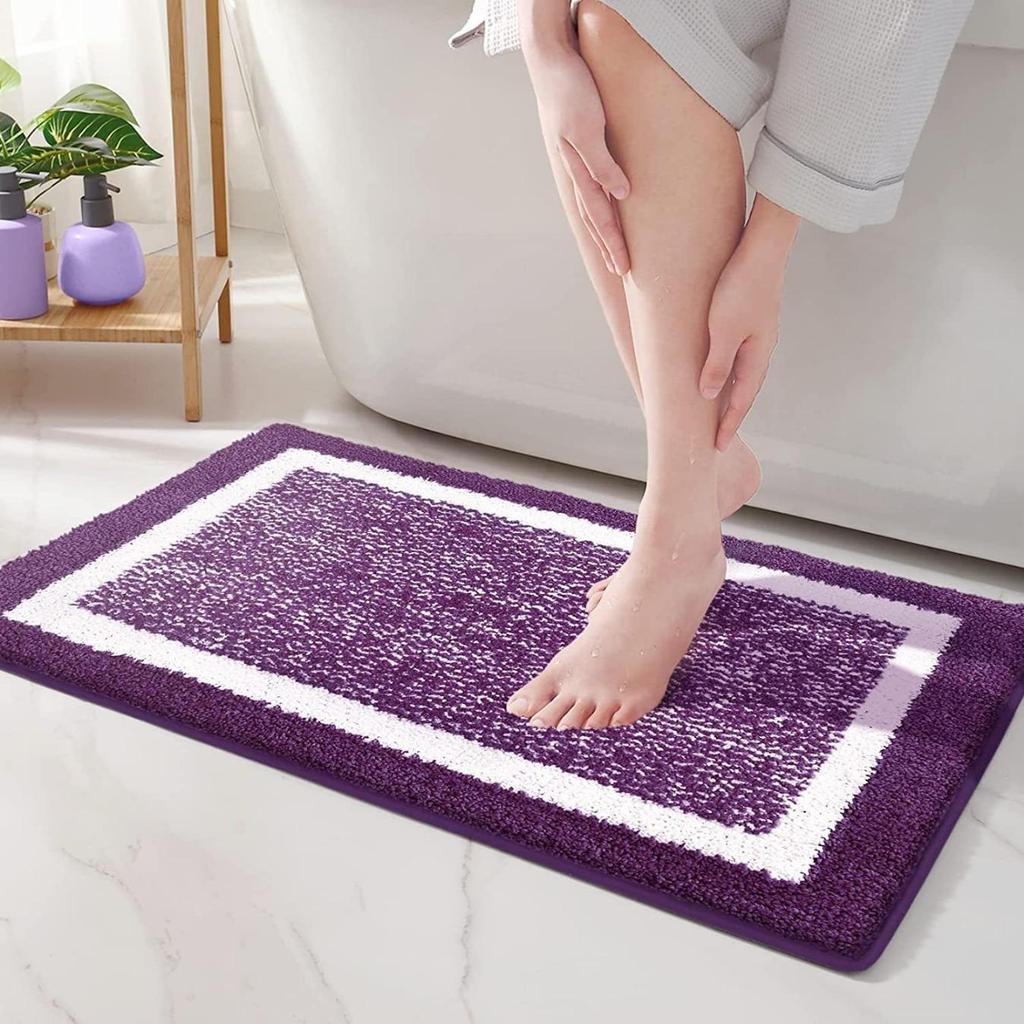 Coral Fleece Emboss Bathroom Cashmere Thickening Mat Bath Non-slip Carpets In Wash Basin Bathtub Side Floor Rug Shower Room Doormat Memory Foam 3D Pad