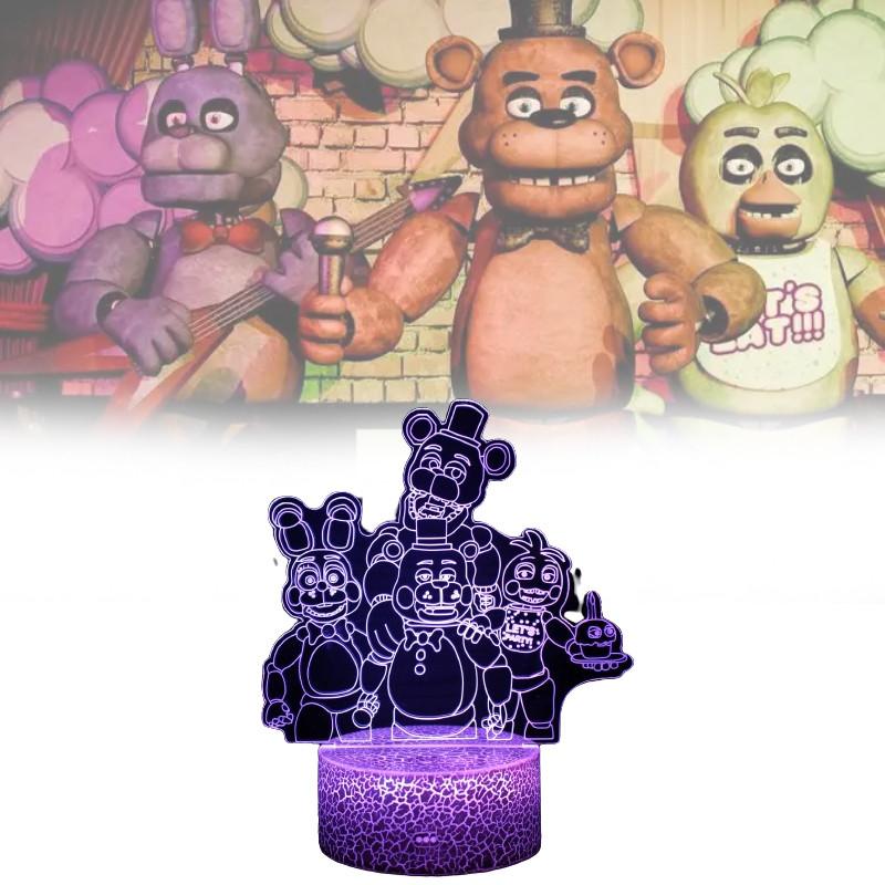 Luce Notturna a LED Animali Five Nights At Freddys con Telecomando per Decorazione Camera dei Bambini