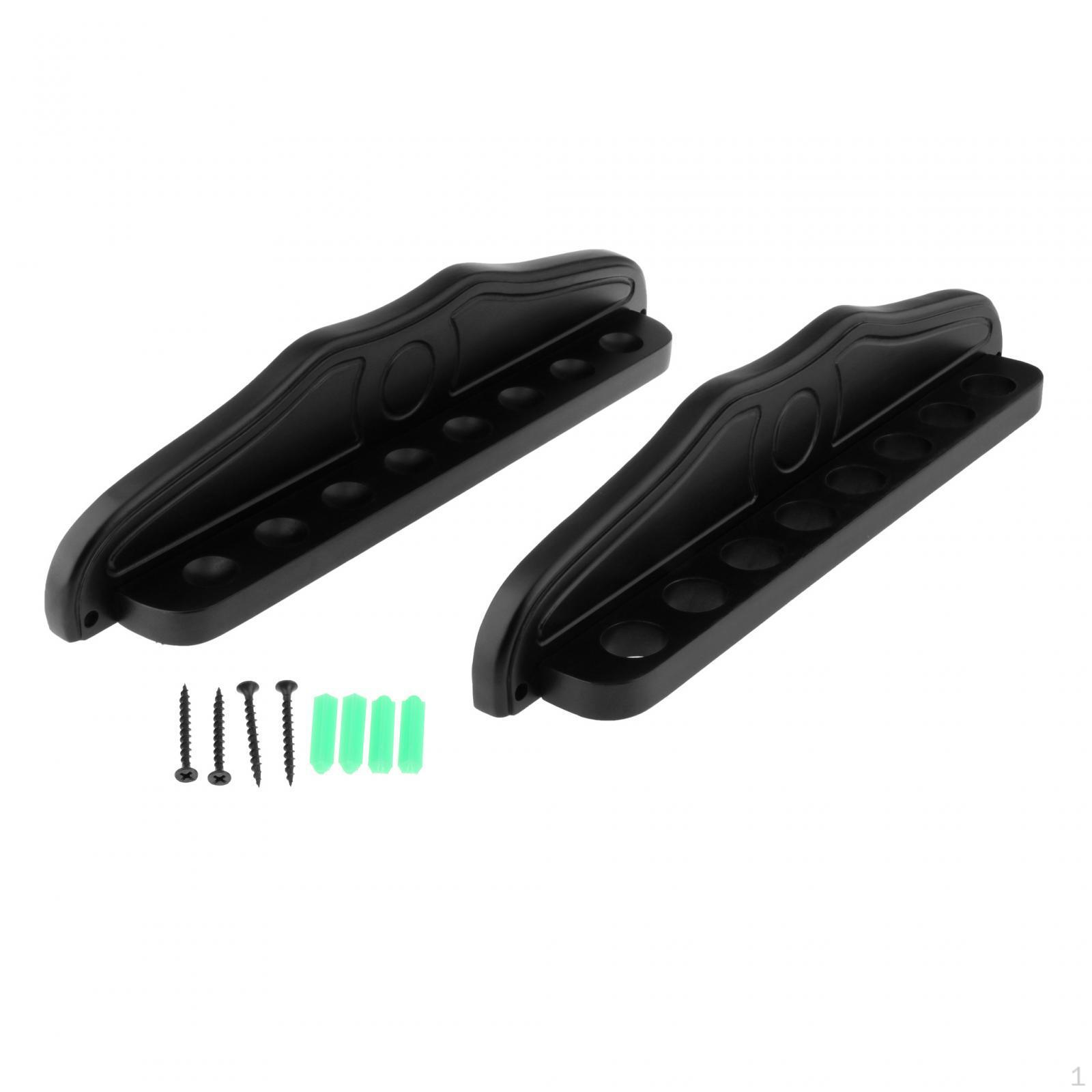 Elegant Wall-Mounted Pool Cue Storage Solution чёрный