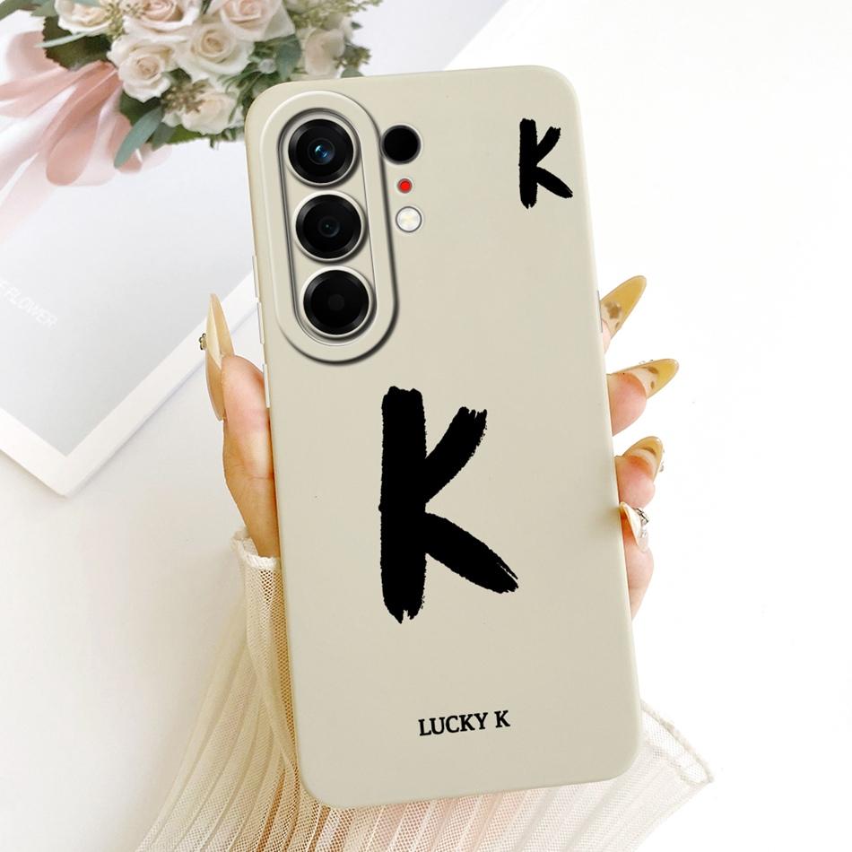 For Tecno Camon 50 Pro 4G CN5c Lucky Initial Letter Phone Case For Tecno Camon 50Pro 4G Soft Silicone Cases Bumpers