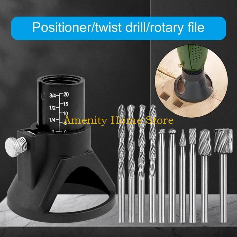 F26C 11Pcs Drill Locators Rotary Positioner Professional Drill Grindering Polishing