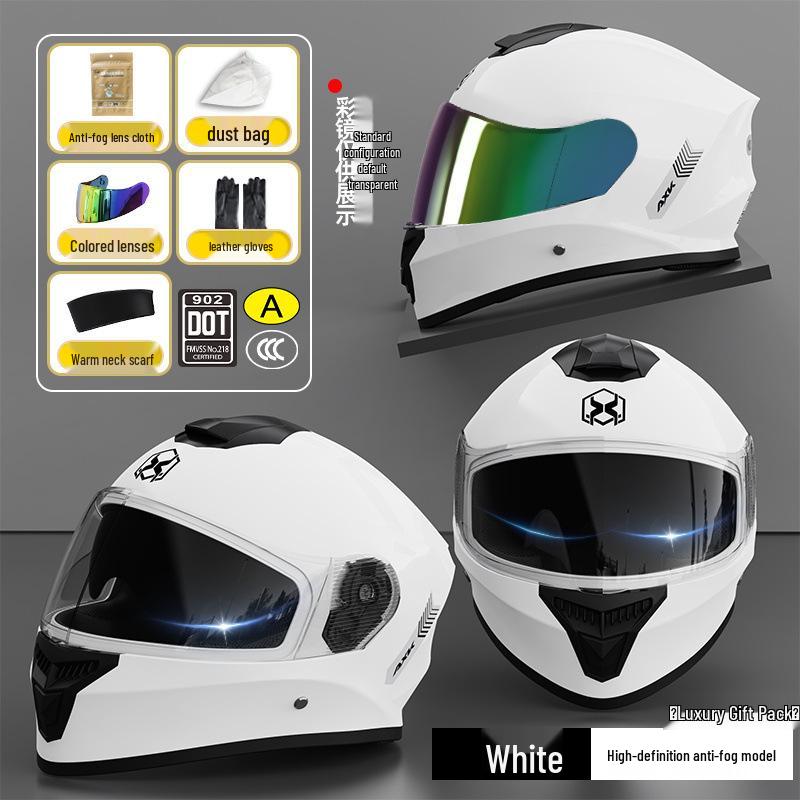 National Standard Certified Full Face Motorcycle Helmet - Four Seasons Universal, Warm, Anti-Fog