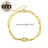 Bracciale da Donna in Acciaio Inossidabile Placcato Oro 18K, Carino Bracciale Tennis, Raffinato Gioiello in Acciaio Inossidabile per Donne