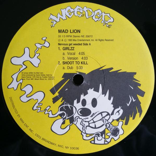 12-дюймовая пластинка MAD LION Girlzz Shoot To Kill NE20072 С вырезами 1993 г. US Rap HipHopRB Б/у