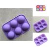 Versatile 3d 6-holes Half Ball Silicone Mold For Perfectly Shaped Chocolate And Cake Treats