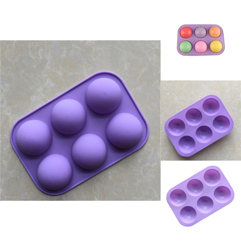 Versatile 3d 6-holes Half Ball Silicone Mold For Perfectly Shaped Chocolate And Cake Treats