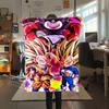 1PC Son Goku  Print Flannel Blanket, High Quality All Seasons, Home Decor, Warmth and Comfort, Perfect for Christmas Gifts
