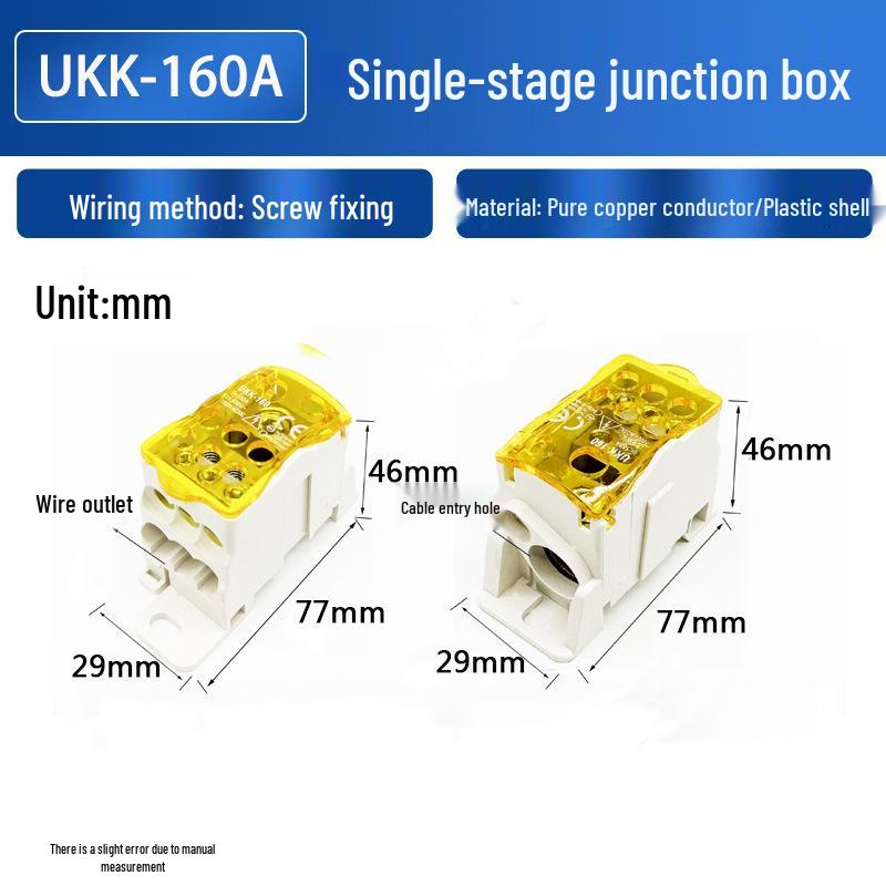 High Current Multi-Out DIN Rail Single-Pole Distribution Box: UKK 80A, 125A, 160A, 250A, 400A, 500A