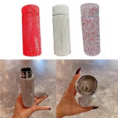 Creative Diamond Water Bottle 150ml Portable Diamond-encrusted Mug Exquisite Stainless Steel Refillable Water Bottle Travel