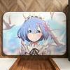anime R-ReZero R-Rem Floor Mat Soft Flannel Floor Mat  Suitable for Entryways, Living Rooms, Bedrooms, and Bathrooms