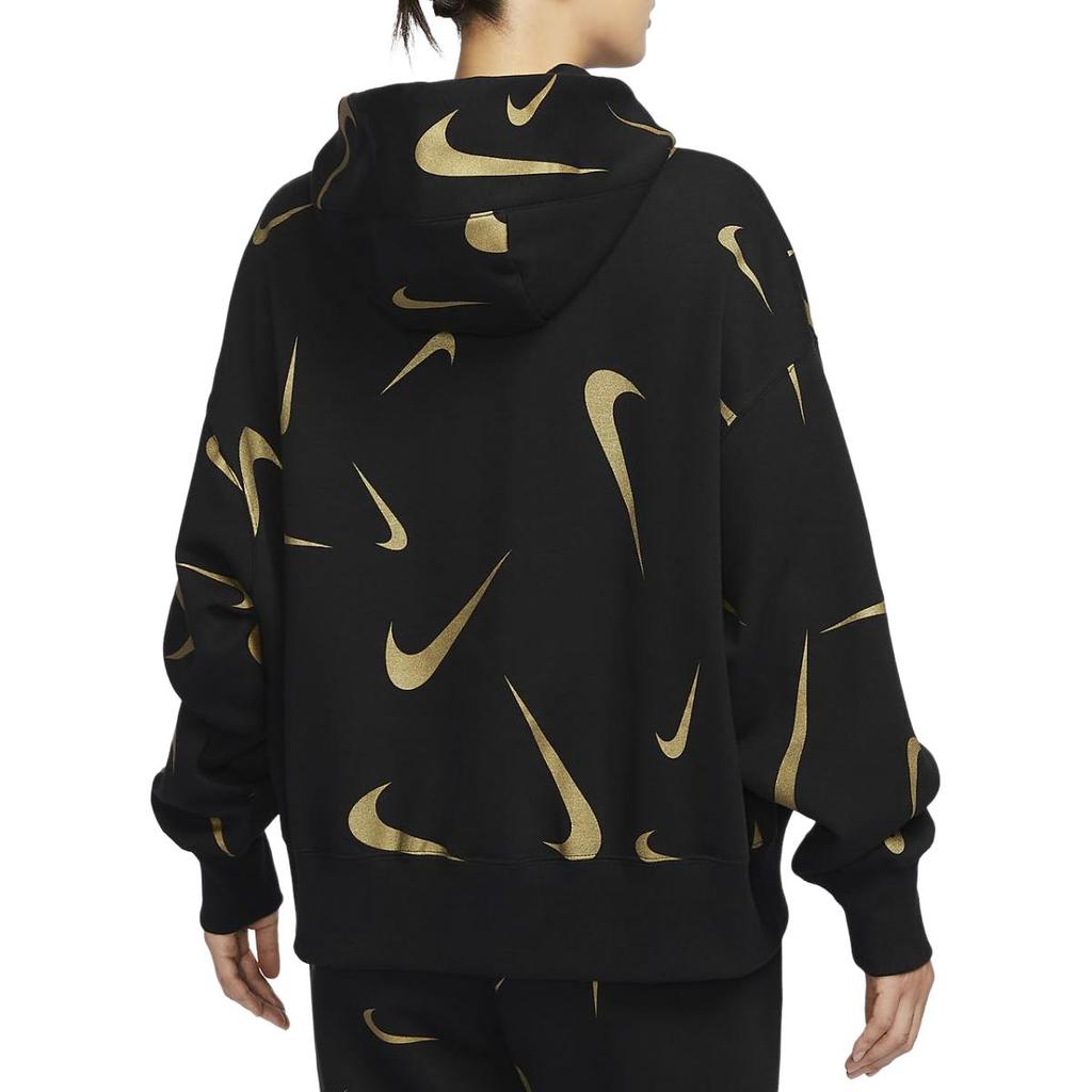 Nike Sweatshirts Women's Black Hooded Moderate Regular FB8744-010