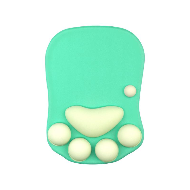 Wrist Rest Support for 3D Mouse Pad Cat's Paw Circle Coaster Gaming Mouse Pad Ergonomic Gel Memory Foam for Computer, Laptop