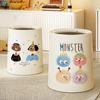 Cute Garbage Bin Plastic Paper Basket Dustbin Waste Bin  Living Room