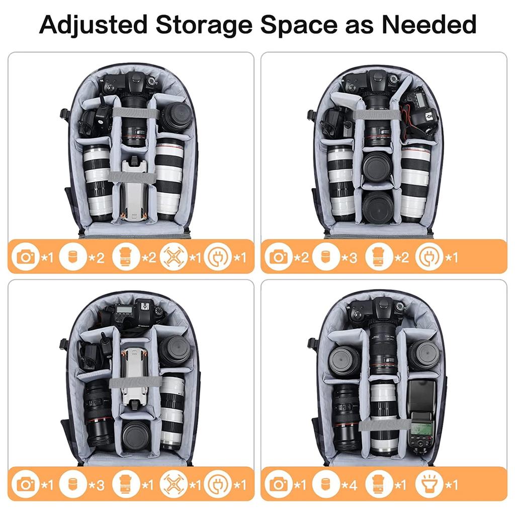 MOSISO Camera Backpack Photography Camera Compatible with Camouflage Waterproof Hard Case with Tripod Stand Laptop Divider DSLR/SLR/Mirrorless Bag,