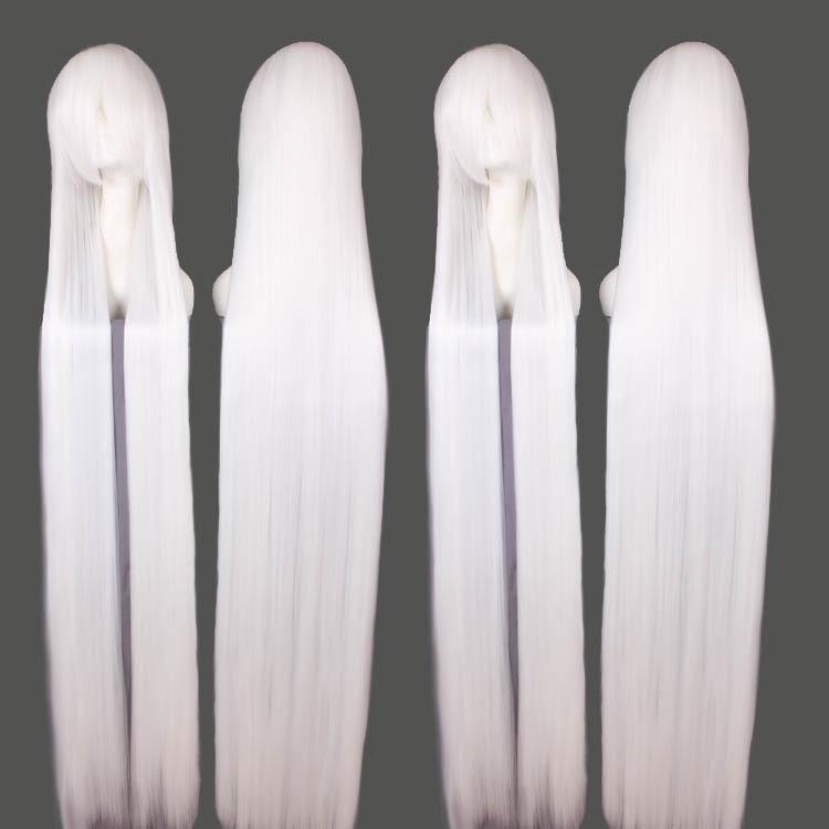 150 CM Kobiety Black Lady Długie Proste Włosy Pełne Peruki Cosplay Party Anime Peruka Przedłużanie Włosów