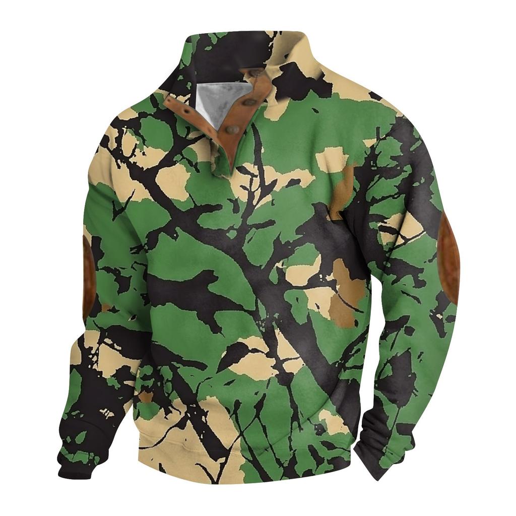 Men's Standing Collar Sweatshirt Is Outdoor Casual Sweaters Tops