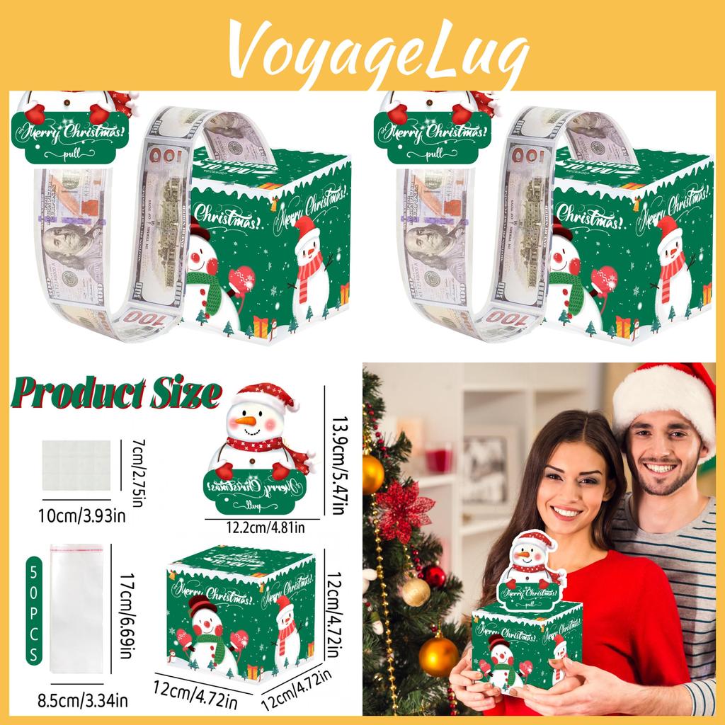 Christmas Snowman Decor Gift Money Box With Paper Material For Holiday Party Atmosphere