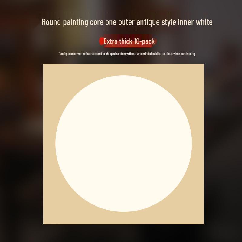 Xuan Paper Cardstock for Calligraphy & Chinese Painting - Semi-Sized Round Blank Fan Surface