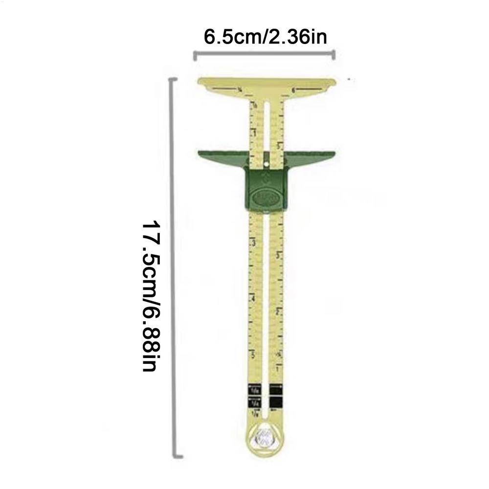 5-в-1 Линейка для швов Измерительная линейка для пэчворка Квилтинга Портновская линейка Алюминиевая Пластиковая Скользящая линейка-измеритель Помощник Drop shipping