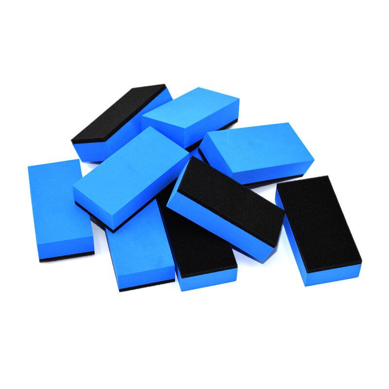50pcs Car Wheel Cleaning Sponge Car Paint Surface Crystal Plating Sponge Block Waxing Polishing Tire Brush Car Wash Accessories