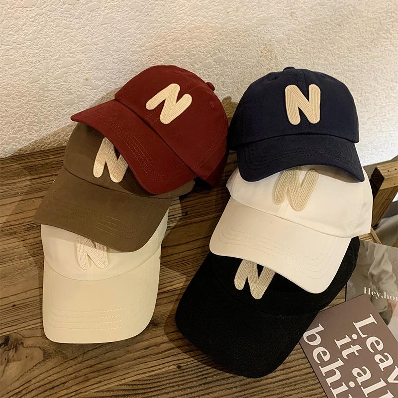 Hut Für Für Männer Und Frauen Einfarbige Farbe Buchdruck N Kappe Koreanischer Stil Lässig Verstellbare Snapback-Kappe Sommer Baumwolle Baseball