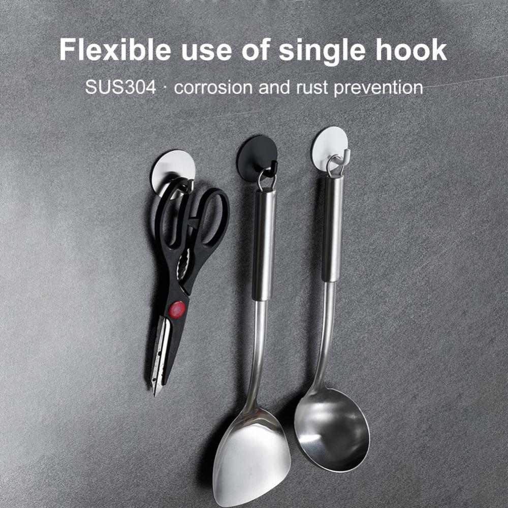 1/2PCS Wall Hooks Cloth Stainless Steel Easy Installation Home Accessories Plastic Sturdy And Durable