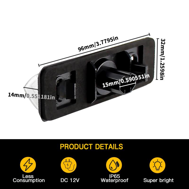 2pcs 12V LED License Number Plate Light Bulb Canbus For Lexus Rx300/Rx330/Rx350 (MCU30/GSU35) 2003-2008 for Mitsubishi Colt plus