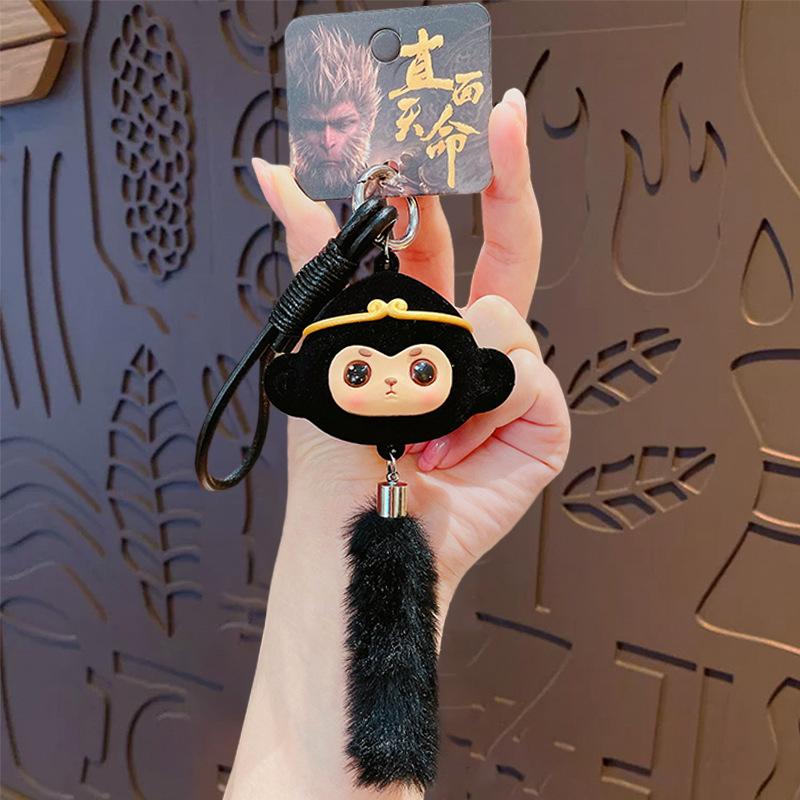 Wukong Q-Version Action Figure Pvc Model Statue Car Keychain Backpack Pendant Decoration Doll Toy Gifts