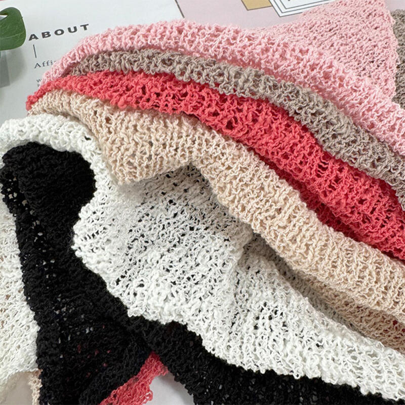 Dejodi bouclé knit string hat women triangle cute black