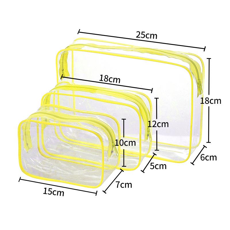 Large Capacity Transparent PVC Makeup & Toiletry Bag for Convenient Travel