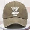 Vintage Washed Baseball Cap Adjustable Snapback Lightweight Breathable Printed Quote Hat For Adults