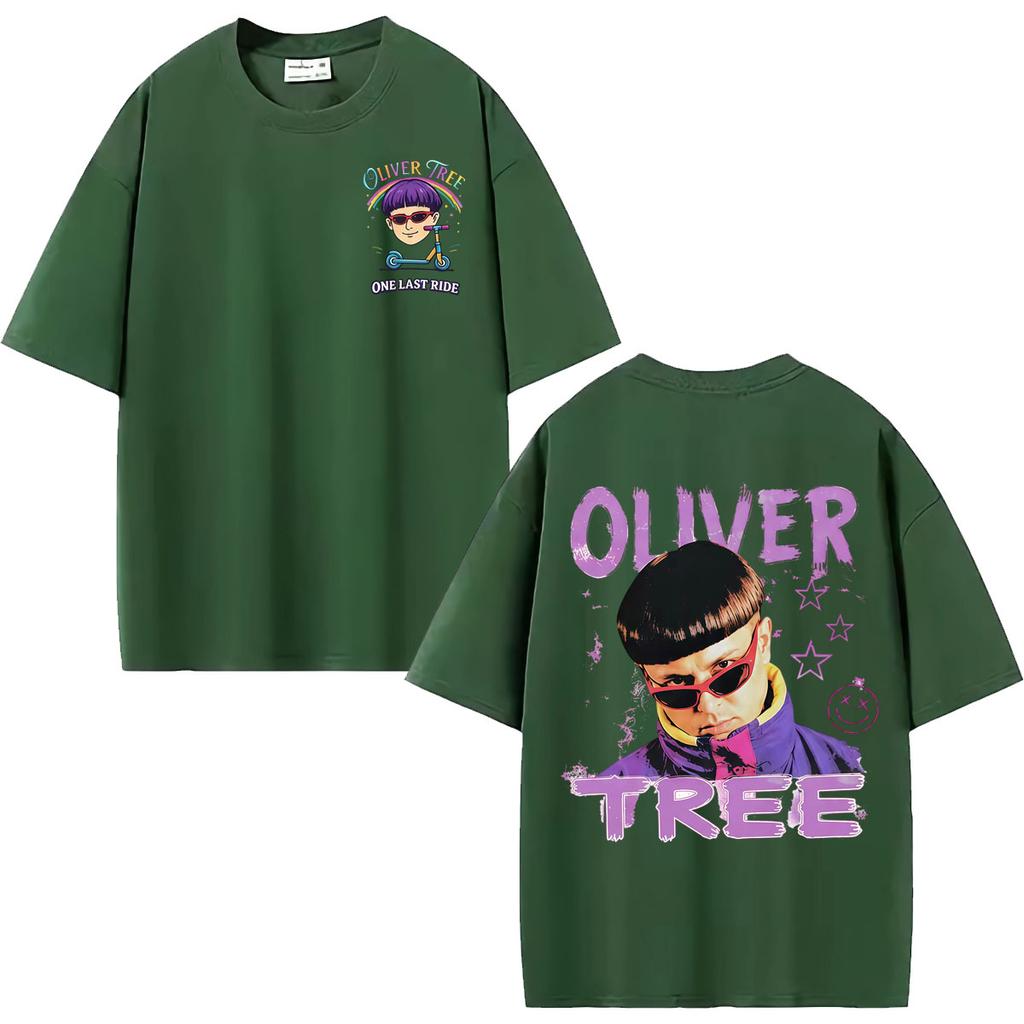 Oliver Tree One Last Ride Y2k Regalo per Fan Maglietta Unisex Abbigliamento Moda Harajuku Hip Hop T-shirt Top Estivi 100% Cotone Maglietta