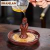 Purple Clay Tranquil Contemplation Bodhidharma Tea Pet Boutique Tea Sculpture Tea Figurine Play Toys Tea Zisha Statue Ornaments