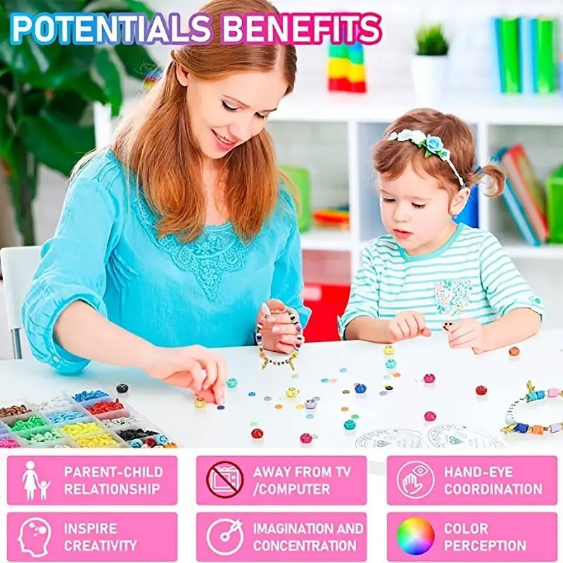 6mm Polymer Clay Bead Set, 3000 Pieces, DIY Accessory Kit,  for Boho Bracelets, Necklace Making, Letters, DIY Accessory Kit