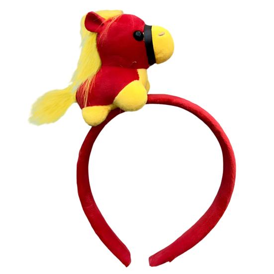 Headband Year of Horse 2026 Cartoon Headwear Soft Plush Material Comfortable Fit Hair Hoop Cosplay Photo Prop