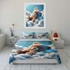 Plush Teddy Sleeping Peacefully Printed Duvet Cover Set1 Duvet Cover+2 Pillowcasemulti Size Bedroom Bedding Decor Luxury Gifts