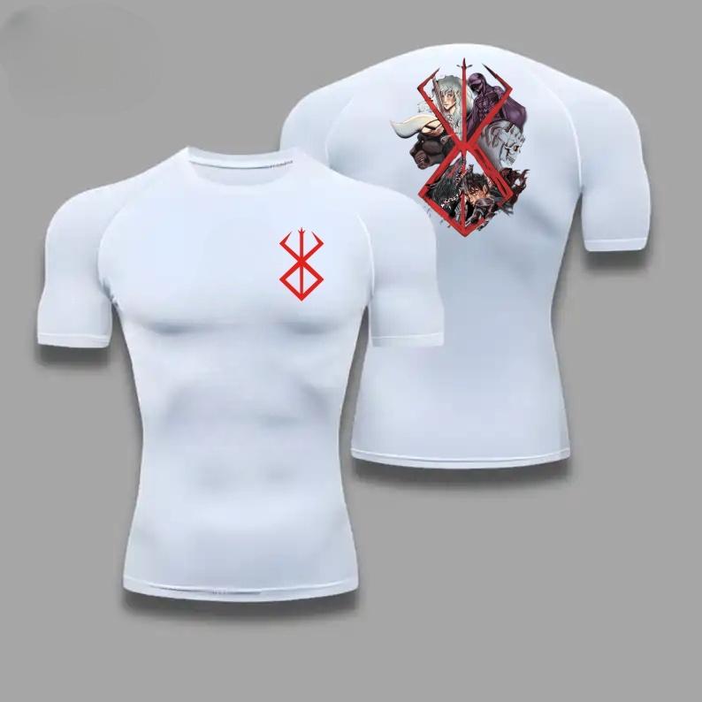Guts Griffith Graphic Compression Shirts Men Gym Workout Running Tshirt Summer Athletic Quick Tees Tops Short Sleeve Rash Guard