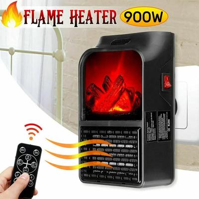 900W elektrický ohřívač krbu pro montáž na stěnu Ohřívač vzduchu Flame s dálkovým ovládáním Multifunkční ohřívač plamene
