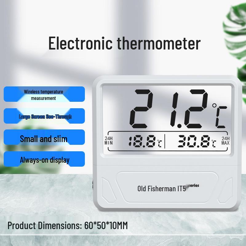 Old Fisherman LED HD Aquarium Thermometer: High-Precision Smart Fish Tank Temperature Gauge